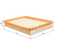 MAHLE LX 999 Filtro de aire Cartucho filtrante para Vehículos