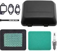 Filtro de Aire con Tapa y Junta para Honda GCV160-OHC GCV135 GCV160 GCV190 GC135 GC160 GC190 Cortacésped, JRISBO Motor GCV 160 Repuestos Parts Kit con Prefiltro Bujía Filtros