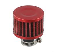 Filtro de aire de aceite para respiradero de motor redondo de 12 mm para mejorar el rendimiento del vehículo, perfecto para entusiastas de motocicletas y automóviles (rojo)