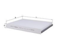 Filtro de aire de cabina MAHLE Original LA 877, 1 unidad (paquete de 1)