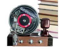 Filtro de aire de coche para mujer, Record Player Car Frainor de aire - Difusores de perfume para coche | Decoración de aromaterapia retro creativa con energía solar para uso automotriz