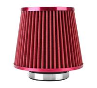Filtro De Aire De Repuesto Kit De Inducción Filtros Aire Para Coche 76MM Y 3 Pulgadas Cono Malla Deportiva Universales Filtro Entrada Frío(Red)
