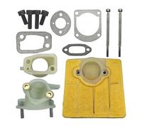 Filtro de Aire del colector Codo admisión for HUSQVAR 266 61 66 carburador silenciador Perno Junta Tornillo Motosierra 503496901, 501806602
