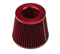 Filtro de aire for coche de 76 mm y 3 pulgadas, kit de admisión de alto flujo, protector de motor de cono de malla, accesorios de repuesto, 1 unidad(Red)