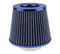 Filtro de aire for coche de 76 mm y 3 pulgadas, kit de admisión de alto flujo, protector de motor de cono de malla, accesorios de repuesto, 1 unidad(Blue)