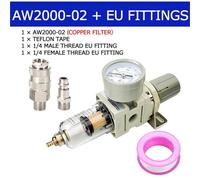Filtro de aire for compresor neumático AW2000-02, tratamiento de filtros, regulador de presión, manómetro y separador de aceite.(AW2000-02 C EU)
