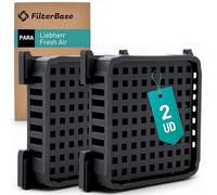 Filtro de aire fresco FilterBase® para refrigerador Liebherr | 2 piezas | Filtro de carbón activado compatible con 9096989 9882460 988246000 y 7440021-00