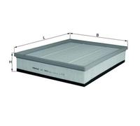 Filtro De Aire Mahle LX 1602 para Gmc Opel General Motors