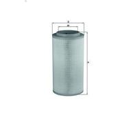 Filtro de aire MAHLE LX 1734 para AXOR 2 11.967 2004-2005