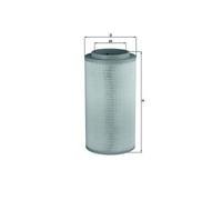 Filtro de aire MAHLE LX 1734 para MERCEDES-BENZ AXOR 2 11.967 2004-2005