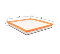 MAHLE LX 4403 Filtro de aire Cartucho filtrante