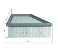 MAHLE LX 708 Filtro de aire Cartucho filtrante