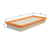 Filtro De Aire Mahle LX 854 para Fiat Lancia