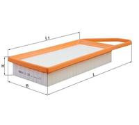 Filtro de aire MAHLE para LX1282
