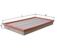 Filtro de aire MAHLE para LX1573