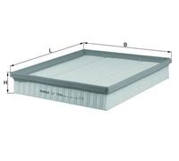 Filtro de aire MAHLE para LX1586