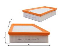 Filtro de aire MAHLE para LX2631