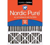 Filtro de aire Nordic Pure 20 x 25 x 5 (4 - 3/8 de profundidad real) Lennox X6675 de repuesto MERV 15 Plus Carbon AC Furnace, caja de 1