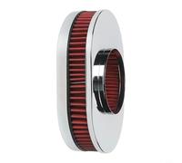 Filtro de aire ovalado de 12 x 2 pulgadas, filtro de aire de flujo de rendimiento del motor para Prime con filtro de pulgadas compatible con conector de carburador de coche 51/8 (b)