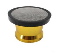 Filtro de aire para carburador de 50 mm con red de malla para motocicleta, aleación de aluminio, apto para carburadores de 24/26/28/30 mm para aplicaciones de ATV (dorado)