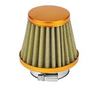 Filtro de aire para motocicleta, kit de filtro de inducción de admisión universal con abrazadera de 38 mm para motocicleta todoterreno ATV Quad Dirt Pit Bike(dorado)