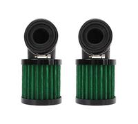 Filtro de Aire Universal de Alto Rendimiento para Motocicleta de 28 a 48 mm para Ciclomotor de 50 70 90 125 Scooter, ATV, Moto de Cross (Verde Negro)