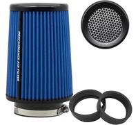 Filtro de aire universal en forma de cono, 3 tamaños en uno (76 mm, 89 mm, 101 mm), alto rendimiento, limpiador para coches de carreras deportivas