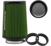 Filtro de aire universal en forma de cono de 76 mm, 89 mm, 101 mm, entrada de aire de alto rendimiento, cono redondo, filtro de aire, limpiador para coches de carreras y deportes, 3 tamaños en uno