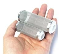 Filtro de alimentos, 1 filtro de acero inoxidable, tamaño S/L, accesorios de acuario, entrada de entrada, protege especial cilindro de camarón, red de cocina (blanco, 12 mm, S)