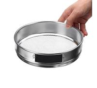 Filtro de alimentos 4-300M Redondo 304 Acero Inoxidable Tamiz de Harina Cocina Alimentos Filtro de Frijoles Pantalla Filtro de Polvo de Laboratorio Tamiz Tamiz Tamiz Hornear (Color: 12 Malla 1.6mm,