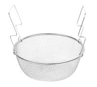 Filtro de alimentos Freidora Colador patatas fritas Cubo alambre acero inoxidable Herramienta cocina 18 cm 22 Tamiz (18 cm)(21cm)