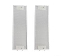 Filtro de aluminio para campana extractora, 2 piezas, compatible con Omega Brs62x Ort6wxa Rbes62b Iag9se4 Rs6w Rsfr8s Rs6s 525 mm x 162 mm x 9 mm, tono plateado