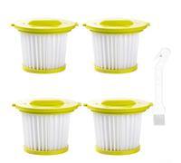 Filtro de aspiradora compatible con Ryobi PCL700 PCL704 CL705 18V Performance filtros de repuesto para aspiradora de mano, paquete de 4 con cepillo de limpieza para limpieza del hogar
