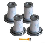 Filtro de aspiradora lavable compatible con X-Pert 6.60 RH68 para X-Force Flex 8.60 RH96 Series, 4 filtros con cepillo de limpieza, separador de polvo para escoba de aspiradora vertical