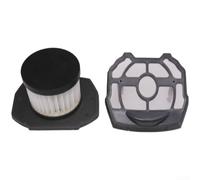 Filtro de aspiradora, repuesto para aspiradora de mano modelo 31328200218 | Juego de filtración HEPA Polvo eficiente para capturar Fácil Mantenimiento Construcción ligera Negro 110x65mm y 105x10mm