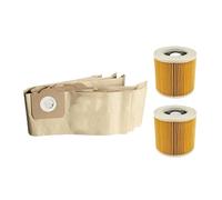 Filtro de bolsa for polvo, compatible con Karcher, MV3, WD3, WD3200, WD3300, A2204, A2656, WD3.500P, SE4001, SE4002. Piezas for aspiradoras.(12c)