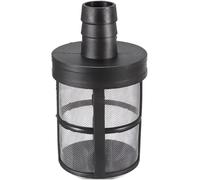 Filtro de bomba de agua de tubería, Filtro de succión for manguera de bomba de agua de plástico for hidrolavadora, 19 mm, color negro y plateado
