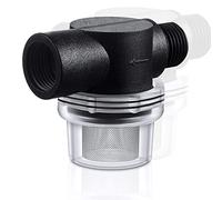 Filtro de bomba de agua, Prefiltro Filtro de Tubería de Agua del Sistema de purificación de agua para el hogar Carcasa de prefiltro de malla transparente Universal Tubo de riego Bomba de Agua en línea