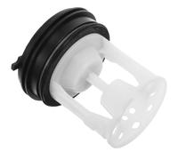Filtro de Bomba de Desagüe para Lavadora Frontal, Tapón Negro ABS | Malla Integrada y Diseño de Cierre, Uso Doméstico en Baño y Fontanería, Compatible Desagüe de Suelo