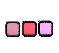 Filtro de Buceo, 3 Piezas de filtros de Buceo subacuático Rojo Rosa púrpura para 5/6, Adecuado para áreas de Aproximadamente 5-25 m de Profundidad, Capaz de Lograr una Mejor claridad de i