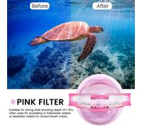 Filtro de Buceo para Funda Impermeable X3, Filtros Rojo+Ros PúRpura Que Mejoran los Colores para FotografíA de VíDeo Submarina