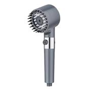 Filtro de cabezal de ducha 4 en 1, cabezal de ducha universal para accesorios de baño, se adapta a pomos de ducha estándar para el hogar (traje gris A)