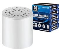 Filtro de cabezal de ducha de 20 etapas para agua dura para Aquabliss Filtro de ducha de repuesto SF100 SF220 Filtro de ducha para Aqua Bliss Repuesto de filtro de ducha revitalizante de alto