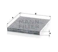 MANN-FILTER CUK 23 009 Filtro de aire de cabina - Filtro de Polen con Carbón activado - para Automóviles + Vehículos de transporte