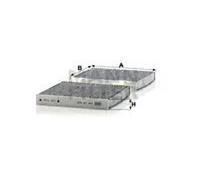 MANN-FILTER CUK 19 004 Filtro de aire de cabina - Filtro de Polen con Carbón activado - para Automóviles + Vehículos de transporte