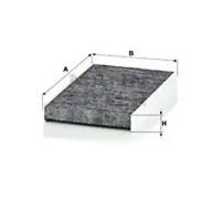 Filtro de cabina Comp. motor, lado acompañante, bajo la tapa depósito agua