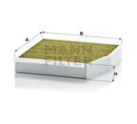 Filtro de cabina debajo de la guantera Filtro carbón activado con polifenol