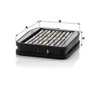 Filtro de cabina debajo de la guantera Filtro de carbón activado CUK 18 000-2