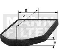 Filtro de cabina debajo de la guantera Filtro de carbón activado CUK 2241-2