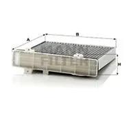 MANN-FILTER CUK 2230/1 Filtro de aire de cabina - Filtro de Polen con Carbón activado - Volante a la derecha para Automóviles + Vehículos de transporte